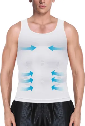 1/2/3 Pack Shaper Slimming Tank Top Athletic Compression Shirt with Sleeveless Undershirts for Men