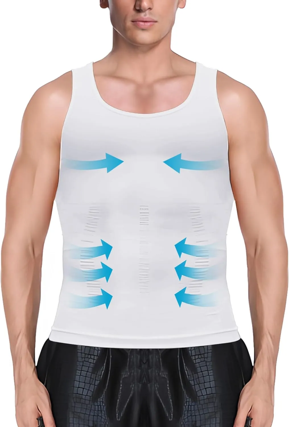 1/2/3 Pack Shaper Slimming Tank Top Athletic Compression Shirt with Sleeveless Undershirts for Men