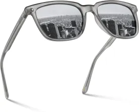 CARFIA Retro Acetate Polarized Sunglasses for Men UV400 Protection Driving Outdoor Anti-Glare Sun Glasses CA5354WS