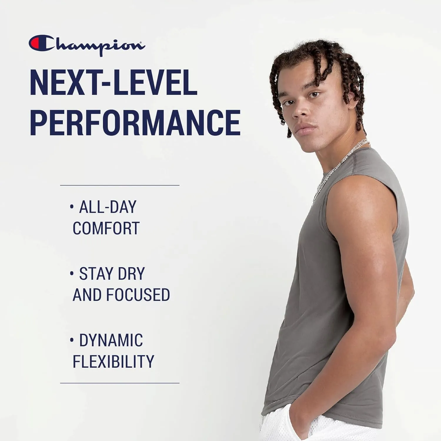 Champion Big and Tall Sleeveless Shirt for Men ?C 2 Pack Performance Muscle Shirt