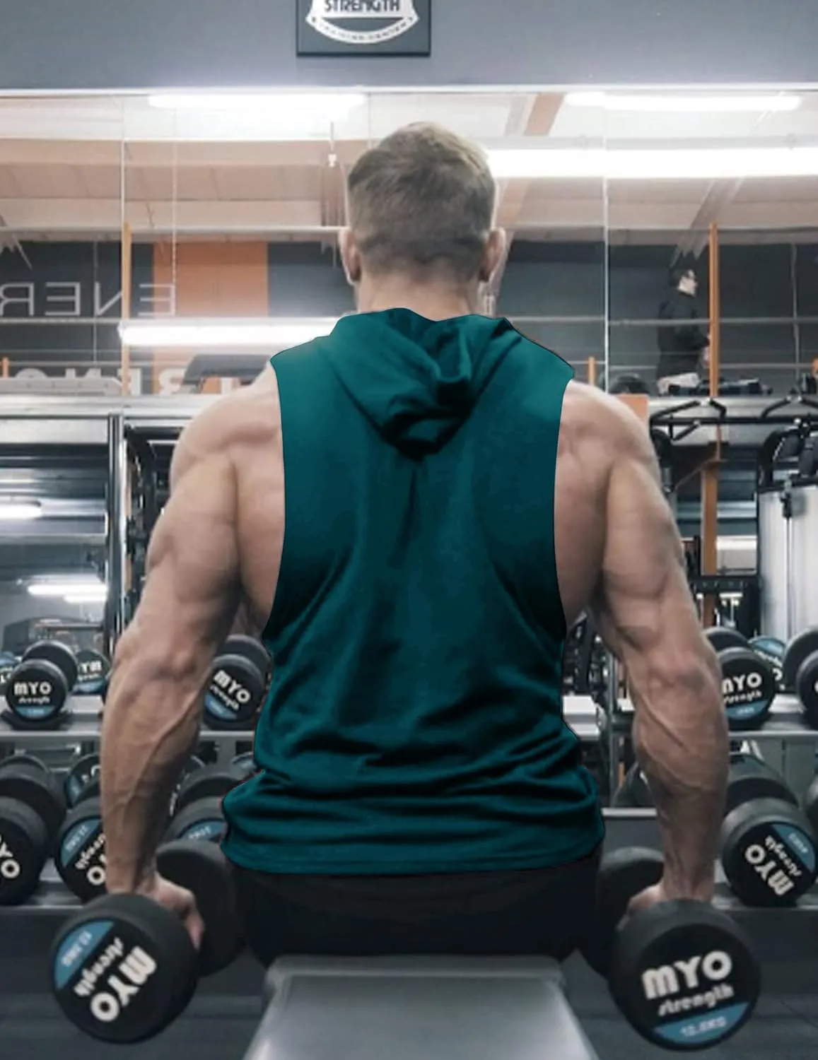 COOFANDY Men's Workout Hooded Tank Tops Bodybuilding Muscle Cut Off T Shirt Sleeveless Gym Hoodies