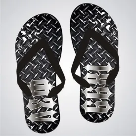Delta Sigma Phi Diamond Plate Flip-Flops - SBL100 - SUB
