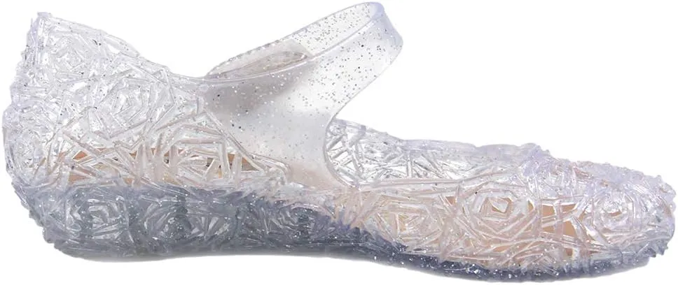 GUGUYeah Princess Costumes Jelly Flats Shoes, Cosplay Birthday Party Dress Up Sandals for Little Girls, Toddler or Kids