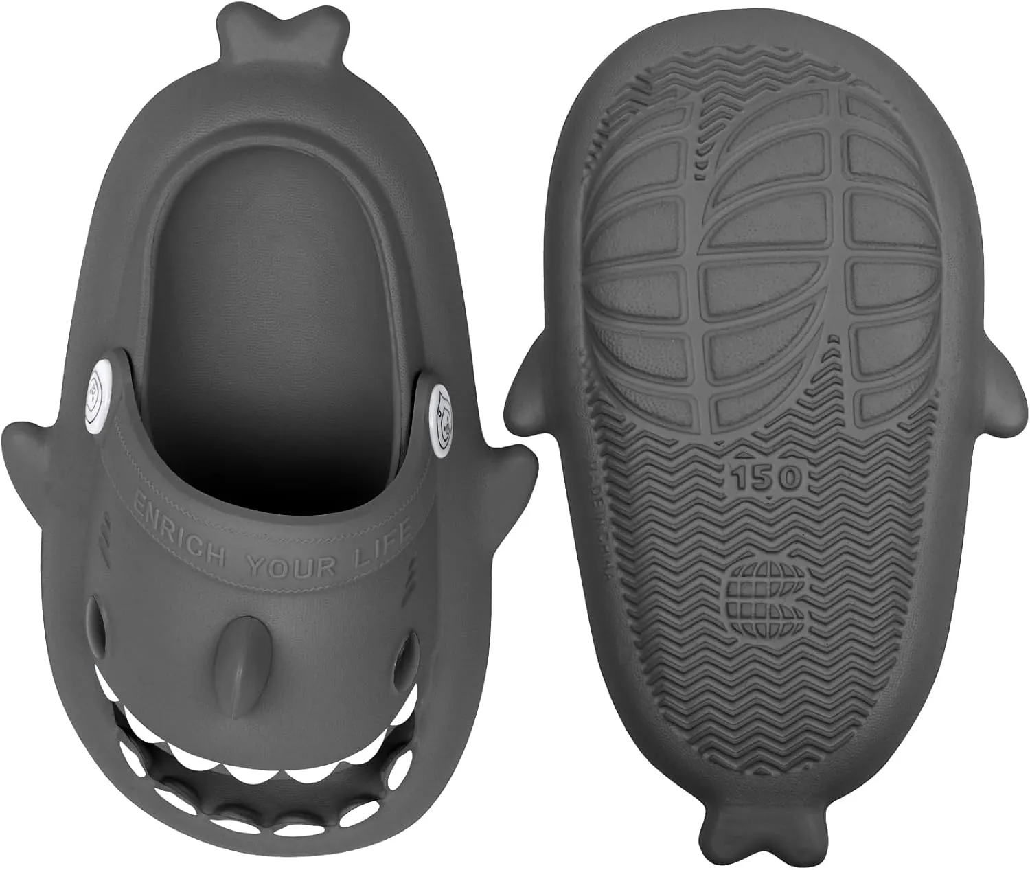 Kids Shark SlidesPillow Shower Sandals Quick Dry SlippersToddler Boys Girls Comfy Cloud SlidesSummer Non-Slip Thick Sole Beach Pool shoes