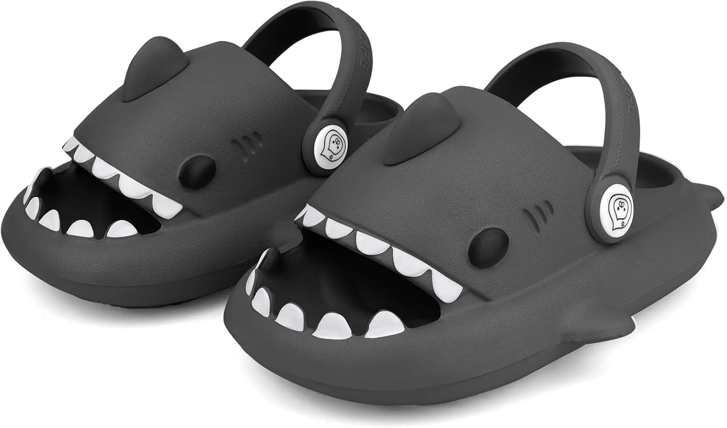 Kids Shark SlidesPillow Shower Sandals Quick Dry SlippersToddler Boys Girls Comfy Cloud SlidesSummer Non-Slip Thick Sole Beach Pool shoes
