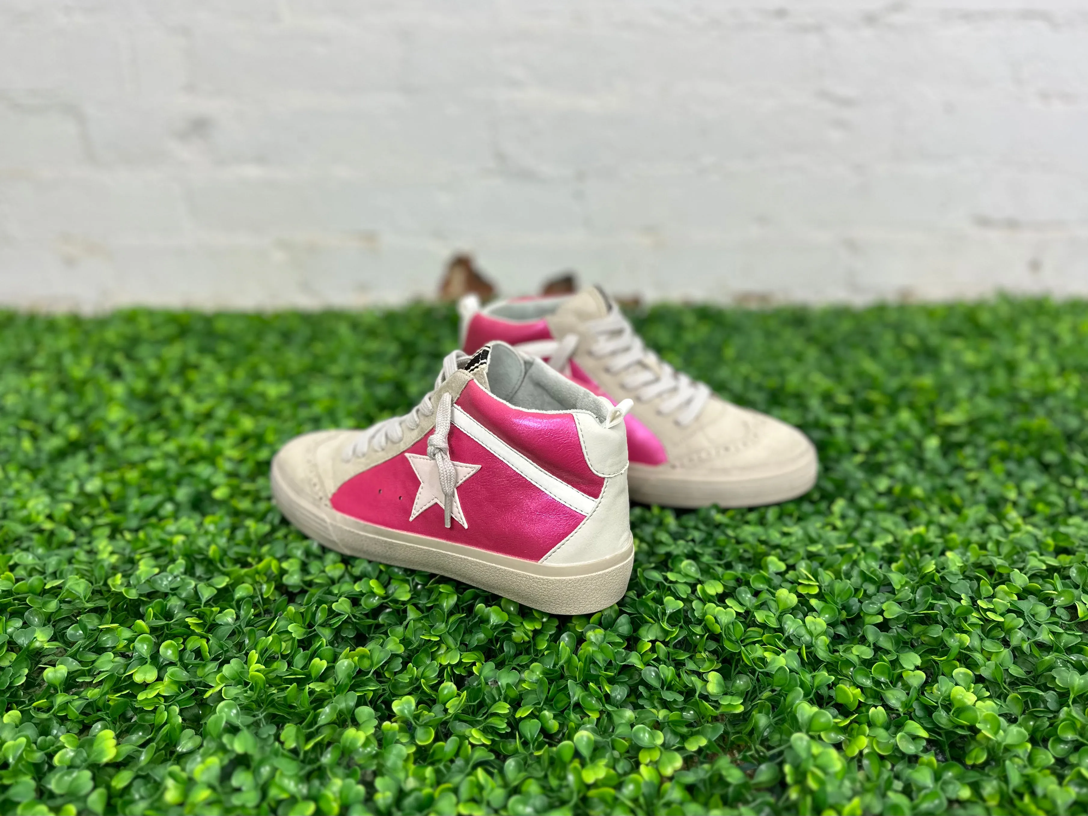 Pualina Hot Pink High Top Sneaker