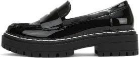 Soda Eureka ~ Women Slip On Platform Penny Loafer Lug Sole with Stitched Detail