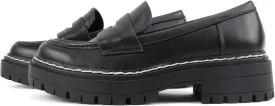 Soda Soho ~ Women Slip On Platform Heel Lug Sole Penny Loafer