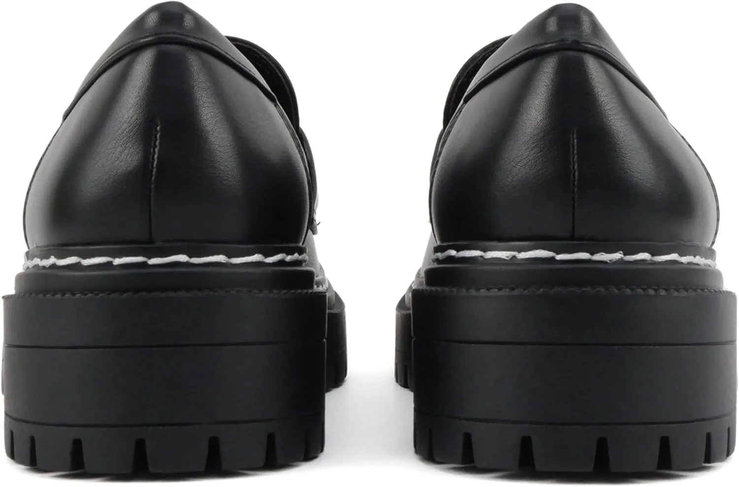 Soda Soho ~ Women Slip On Platform Heel Lug Sole Penny Loafer