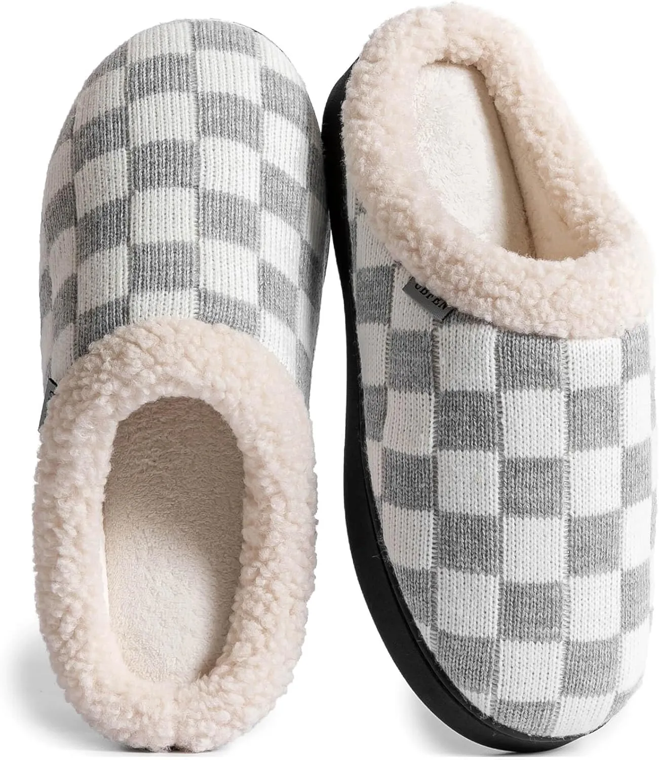 UBFEN Mens Slippers for Indoor Bedroom Memory Foam House Shoes Lightweight Slip On Outdoor Slipper