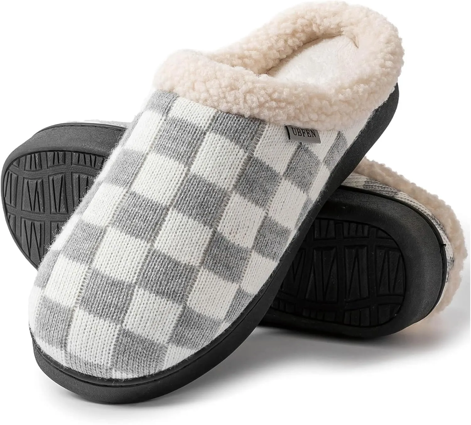 UBFEN Mens Slippers for Indoor Bedroom Memory Foam House Shoes Lightweight Slip On Outdoor Slipper