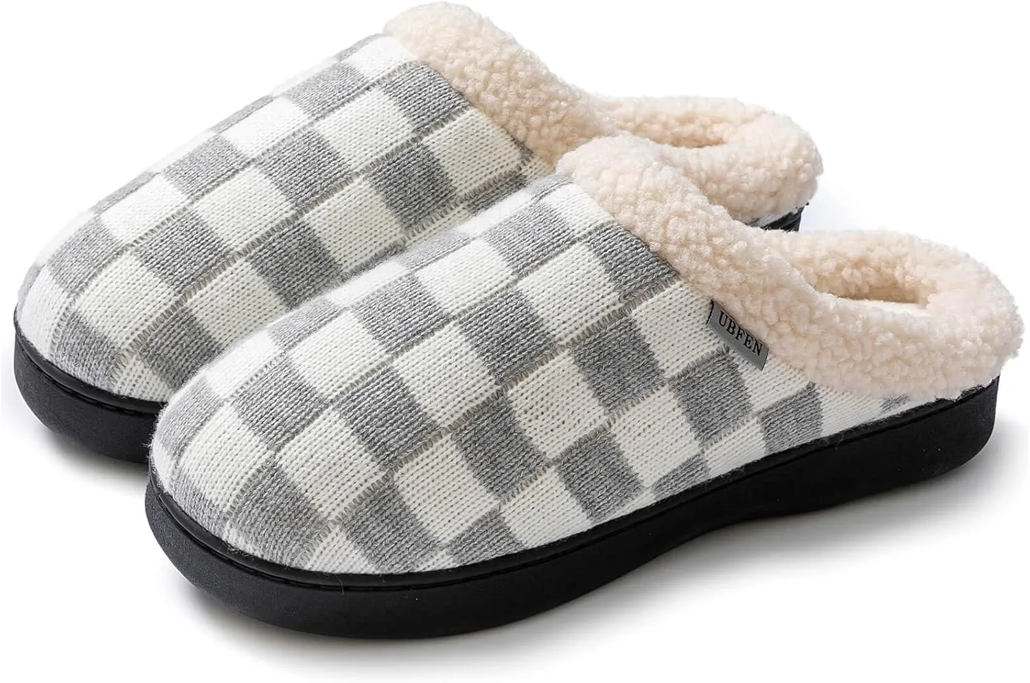 UBFEN Mens Slippers for Indoor Bedroom Memory Foam House Shoes Lightweight Slip On Outdoor Slipper